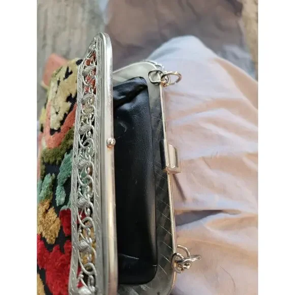 Vintage 70s Carpet Bag Purse Bohemian Festival Retro Mod Coachella Hippie Retro - Picture 5 of 11